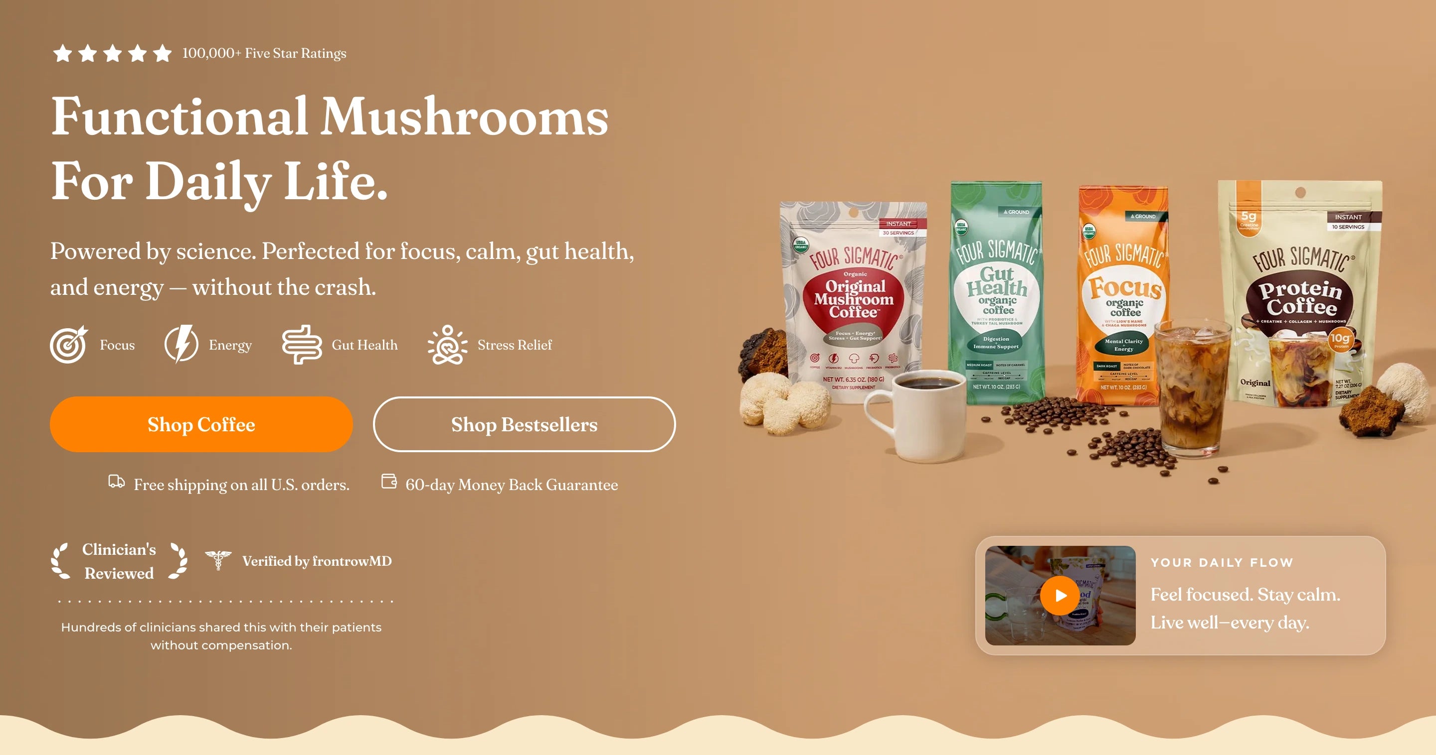 Four Sigmatic functional mushroom products